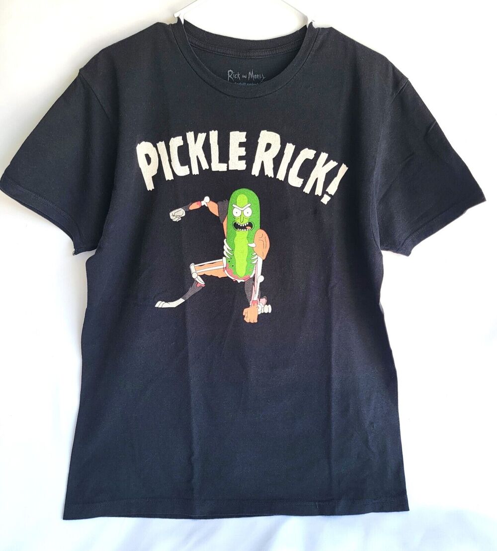 Rick and Morty Pickle Rick Cartoon Network Adult Swim Mens L T-Shirt